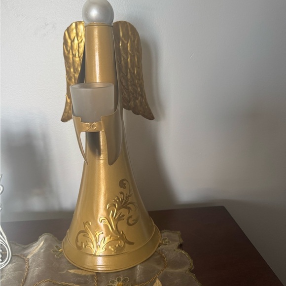 Better Homes And Gardens limited edition Gold Angel Candle Holder. 14” tall - Picture 2 of 7